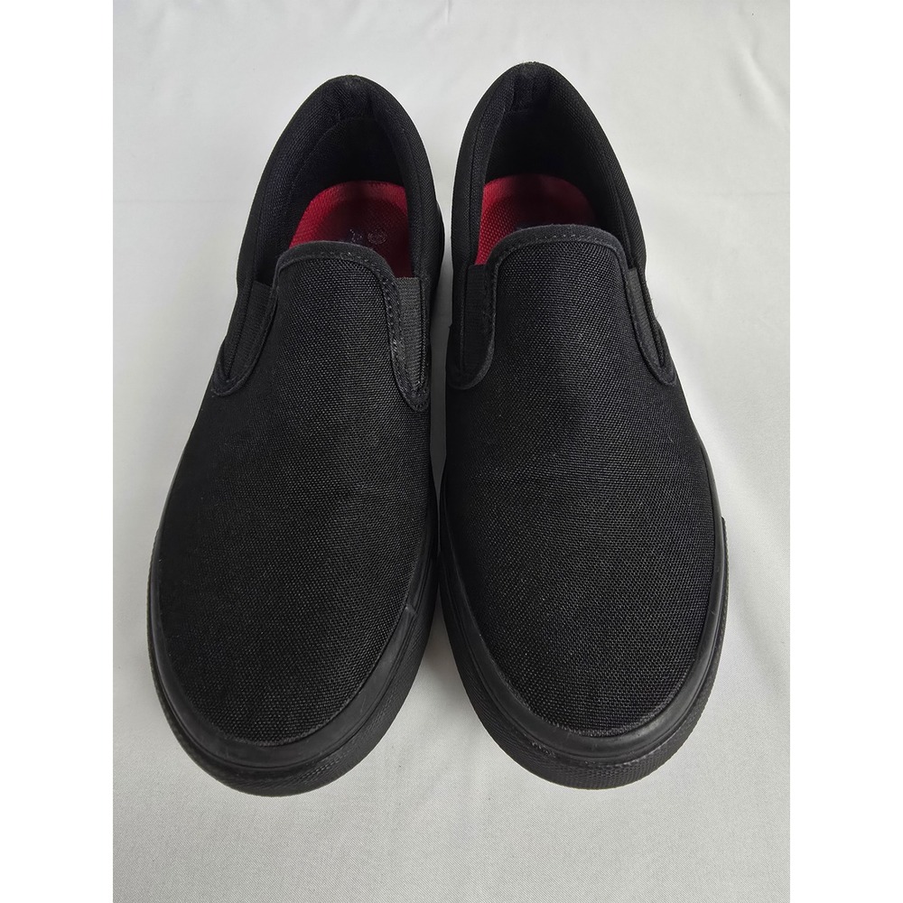 Skechers Work Womens Slip Resistant Black Canvas Slip On Shoes 108012 Size 9